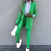 Κομψό γυναικείο παντελόνι WUHE και ασορτί σετ με μακρυμάνικο μπλέιζερ Office Lady Streetwear Chic σετ δύο τεμαχίων Φθινοπωρινά ρούχα 2022