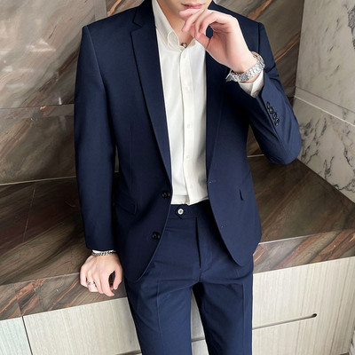 Μπλέιζερ σακάκι παντελόνι 2 τμχ Σετ / 2022 Fashion New ανδρικό casual μπουτίκ επαγγελματικά κοστούμια για γάμο και γαμπρό Παντελόνι