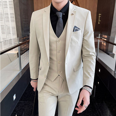 Μπλέιζερ σακάκι παντελόνι 2 τμχ Σετ / 2022 Fashion New ανδρικό casual μπουτίκ επαγγελματικά κοστούμια για γάμο και γαμπρό Παντελόνι