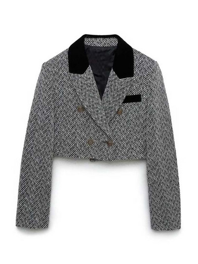 Kumsvag Γυναικείες φθινοπωρινές φούστες Κοστούμια 2 τεμαχίων Σετ 2022 Casual Veins Κοντά σακάκια και μίνι φούστα Γυναικεία Κομψά ρούχα OL