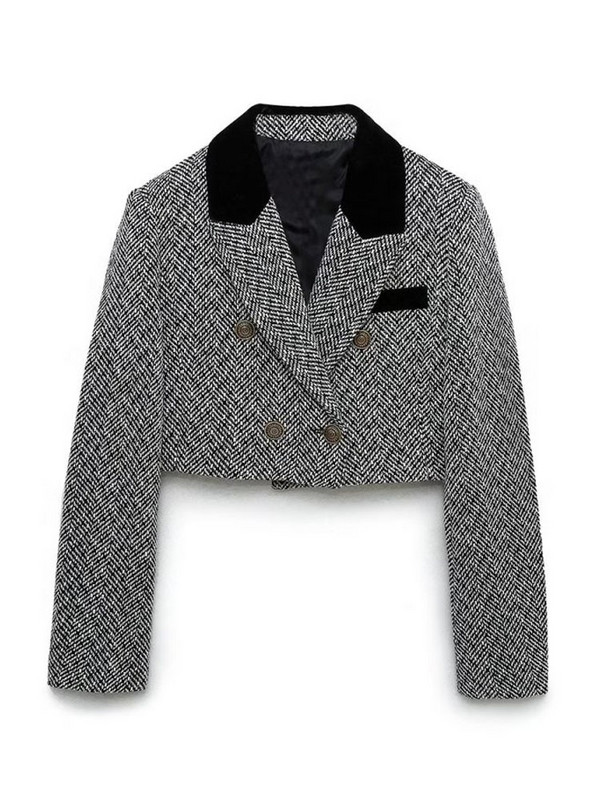 Kumsvag Γυναικείες φθινοπωρινές φούστες Κοστούμια 2 τεμαχίων Σετ 2022 Casual Veins Κοντά σακάκια και μίνι φούστα Γυναικεία Κομψά ρούχα OL