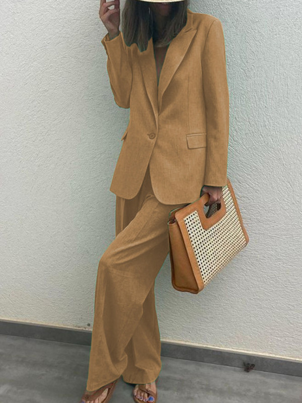 Casual Loose Φθινοπωρινό γυναικείο Blazer Παντελόνι Γραφείο Λεπτό Vintage Παντελόνι Streetwear Κοστούμι Femme Fashion Formal Two Piece outfit Νέο