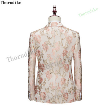 Thorndike New Costume Homme Популярно облекло Мъжки костюми Турция Изработени по поръчка Блейзъри Панталони Business Causal Парти Сватба с едно копче