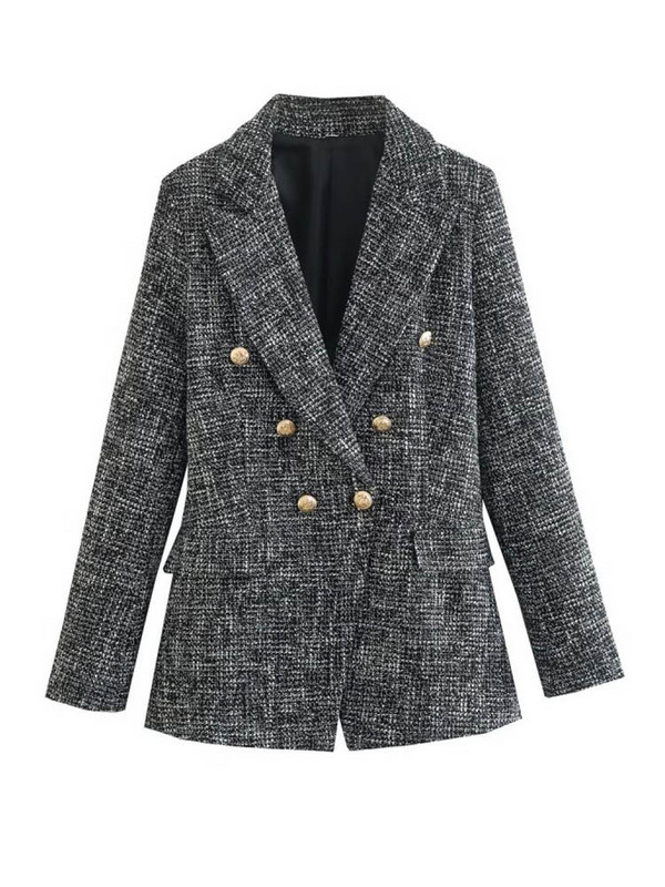 Kumsvag 2022 Φθινοπωρινές γυναικείες φούστες 2 τεμάχια Σετ Casual καρό φλέβες Blazers Παλτό και φούστες Γυναικείο κομψό OL κοστούμι Ρούχα