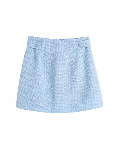 Kumsvag 2022 Γυναικεία Σετ Κοστούμια Casual Summer Veins Μασίφ κοντά σακάκια Παλτό και φούστες Γυναικεία Κομψά Street 2 τεμάχια Σετ Πανί