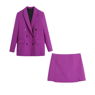 KUMSVAG 2022 Γυναικεία casual σορτς Κοστούμια 2 τεμαχίων Σετ Μασίφ παλτό και σορτς Γυναικεία Κομψά OL Δύο τεμάχια κοστούμια