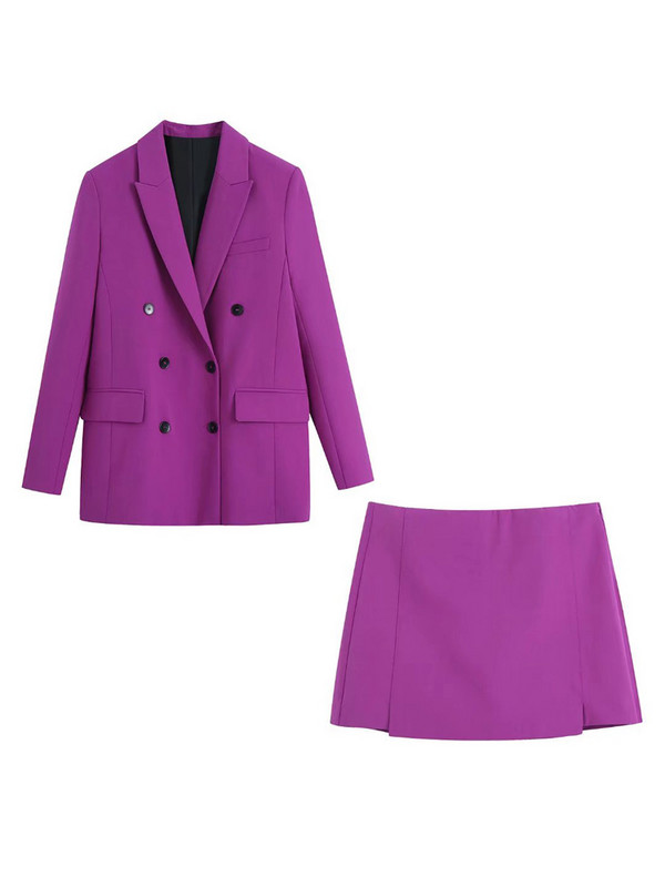 KUMSVAG 2022 Γυναικεία casual σορτς Κοστούμια 2 τεμαχίων Σετ Μασίφ παλτό και σορτς Γυναικεία Κομψά OL Δύο τεμάχια κοστούμια