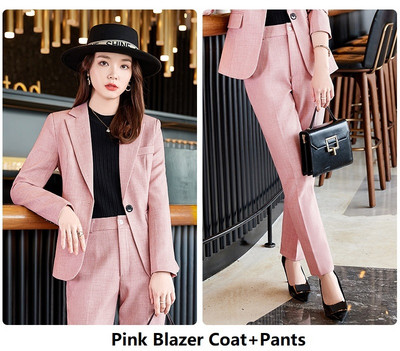 Υψηλής ποιότητας υφασμάτινα γυναικεία επαγγελματικά κοστούμια με παντελόνια και μπουφάν Παλτό OL Επαγγελματικά γυναικεία ρούχα εργασίας γραφείου Blazers Παντελόνια