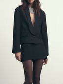 Kumsvag Γυναικεία κοστούμια casual φούστα 2 τεμαχίων Σετ 2022 Φθινοπωρινά μονόχρωμα παλτό και φούστες Γυναικεία Κομψά Κοστούμια για πάρτι