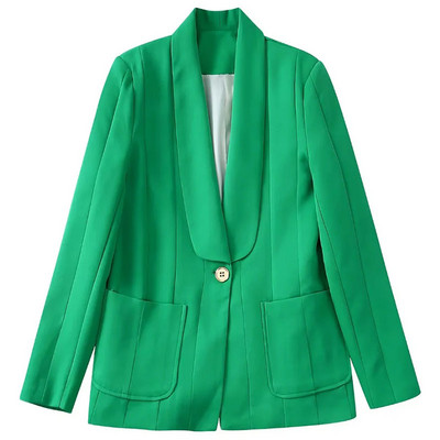 TRAF ZA New Office Lady Blazer Μονόχρωμο Μόδα Premium Commuter Μακρύ πέτο Blazer Slim Παντελόνι Γυναικεία Ρούχα Σετ δύο τεμαχίων