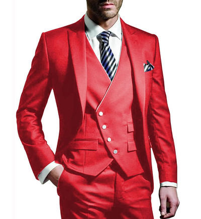 Νέες παραλαβές Ανδρικά κοστούμια 3 τεμαχίων Slim Fit Groomsmen Κοστούμια γαμήλιου χορού Καλύτερης ανδρικής κοστούμια Terno Masculino Custom Made Suits