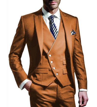 Νέες παραλαβές Ανδρικά κοστούμια 3 τεμαχίων Slim Fit Groomsmen Κοστούμια γαμήλιου χορού Καλύτερης ανδρικής κοστούμια Terno Masculino Custom Made Suits