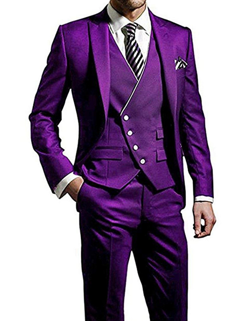 Νέες παραλαβές Ανδρικά κοστούμια 3 τεμαχίων Slim Fit Groomsmen Κοστούμια γαμήλιου χορού Καλύτερης ανδρικής κοστούμια Terno Masculino Custom Made Suits