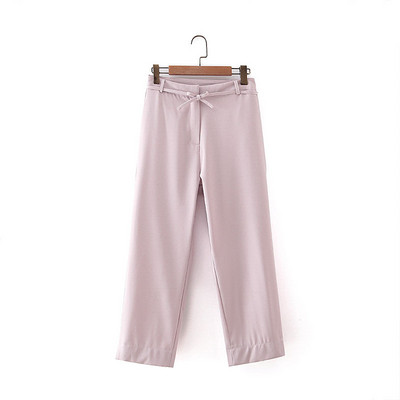 Σετ δύο τεμαχίων γραφείο Γυναικείο κοστούμι blazers ψηλόμεσο Φαρδύ παντελόνι κοστούμι πράσινο ροζ παντελόνι εργασίας Μπουφάν OL Παλτό Κορεάτικο