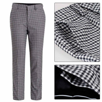 Férfi öltönyök Kockás Houndstooth 3/2 részes férfi öltönyök Alkalmi ingázó irodai öltönyök (blézer+mellény+nadrág+nyakkendő)