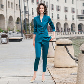 Nagy méretű 5XL nyári formális egyenruha Üzleti öltönyök nőknek 2 részes készlet OL Stílusok Professzionális kabát blézerek nadrágkosztümök