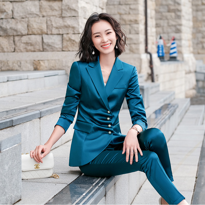 Nagy méretű 5XL nyári formális egyenruha Üzleti öltönyök nőknek 2 részes készlet OL Stílusok Professzionális kabát blézerek nadrágkosztümök