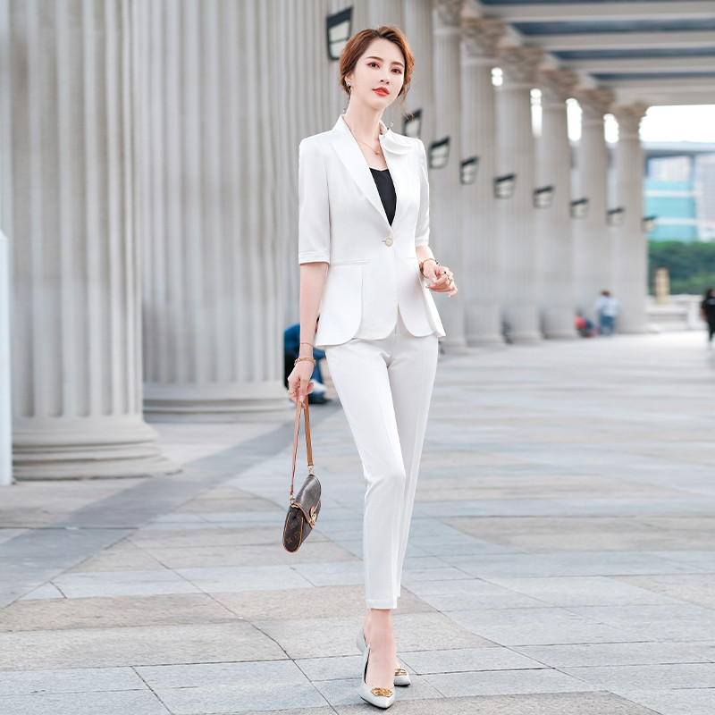 Divat masni blézer nadrág öltöny szettek Női Temperamentum Nyári Őszi üzleti viselet Irodai női csúcskategóriás elegáns öltöny, 5XL