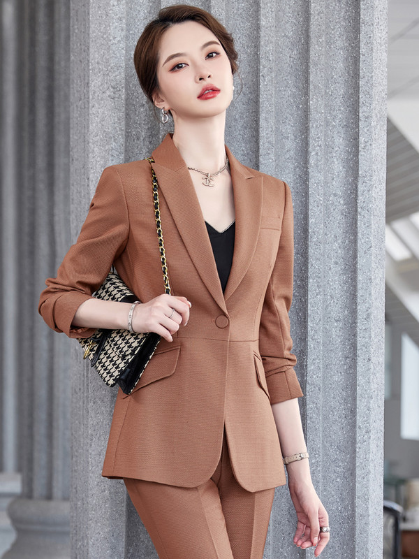 Üzleti egyenruha szoknyák nadrágkosztümök női 2022 őszi téli irodai női munkablézer szett formális nadrágkosztümök női ruhák