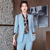 S-4XL nagy méretű női üzleti alkalmi viselet 2022 új téli egyszínű női karcsú temperamentum kis öltöny nadrág kétrészes