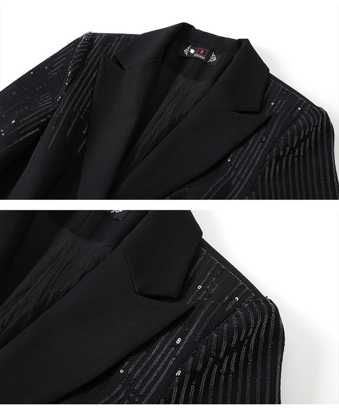 Khaki fekete öltönyök női elegancia öltöny Higt Eed Formal Business Slim blézer és nadrág irodai női divat flitterek munkaruha