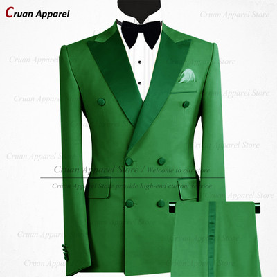 Divatos pezsgős öltönyök férfiaknak karcsúsított, duplasoros vőlegény báli esküvői öltöny szmoking szett szürke férfi blézer nadrággal 2 részes