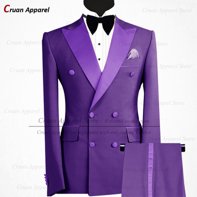 Divatos pezsgős öltönyök férfiaknak karcsúsított, duplasoros vőlegény báli esküvői öltöny szmoking szett szürke férfi blézer nadrággal 2 részes