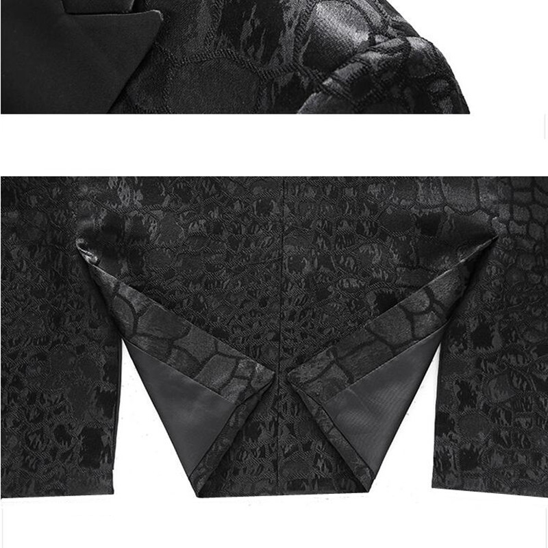 Divatos luxus esküvői bankett vőlegényruha 2 részes öltöny brit stílusú klasszikus férfi báli parti Jacquard blézer és nadrág