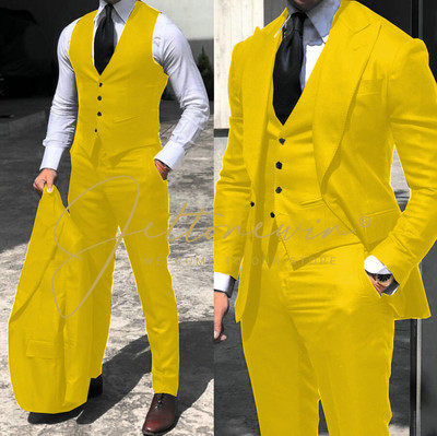 2022-es fekete klasszikus férfi öltöny, 3 részes szmoking, csúcs hajtóka, vőfély esküvői öltöny szett Divat férfi üzleti blézer dzseki+nadrág+mellény