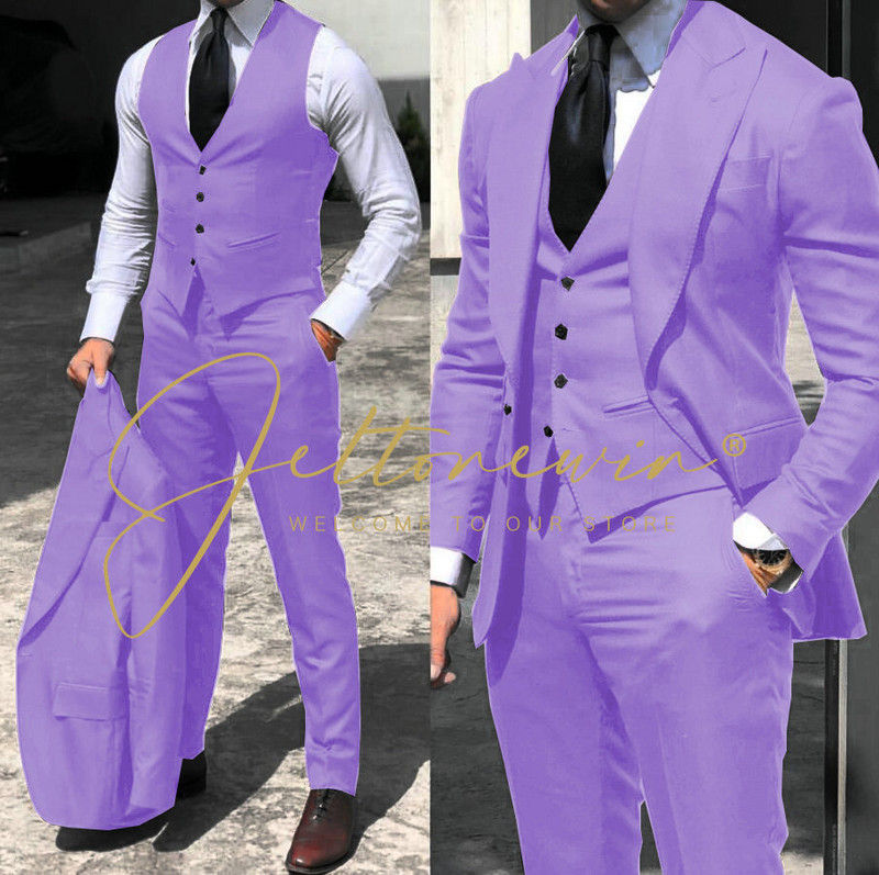 2022-es fekete klasszikus férfi öltöny, 3 részes szmoking, csúcs hajtóka, vőfély esküvői öltöny szett Divat férfi üzleti blézer dzseki+nadrág+mellény