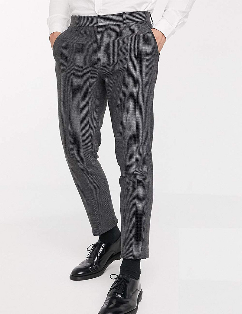 Costum bărbătesc clasic 3 piese pentru bărbați cu model smoking pentru bărbați pentru nuntă (blazer + vestă + pantaloni)