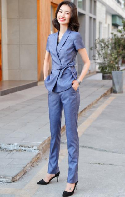 Naviu New Fashion Set Femei Vara Costum Business Imbracaminte Profesionala Office Lady Interviu Uniforma Formala