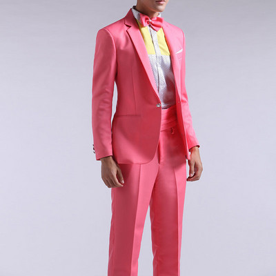 Suit Men New 2022 Long-sleeved Men`s Suits Pants Hosted Theatrical Tuxedos Wedding Prom for Men Red Yellow Blue Formal Regular