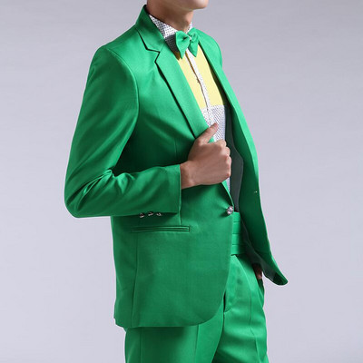 Costum Bărbați Nou 2022 Costume pentru bărbați cu mâneci lungi Pantaloni Găzduit smoking teatrale Bal de nunta pentru bărbați Roșu Galben Albastru Formal Regular