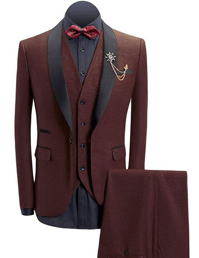 Costum 3 piese pentru bărbați, rever, blazer cu un singur buton, set de costum pentru rochie, costume de nuntă, personalizate, bal de absolvire, tern masculin