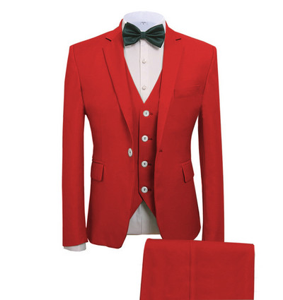 Costume pentru bărbați 3 piese costume de afaceri mire verde mentă nobil gri alb smoking pentru costum de nuntă formal (blazer + pantaloni + vestă)