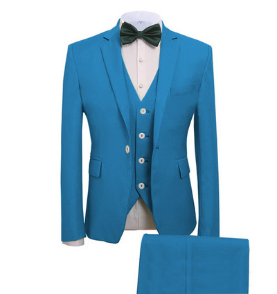 Costume pentru bărbați 3 piese costume de afaceri mire verde mentă nobil gri alb smoking pentru costum de nuntă formal (blazer + pantaloni + vestă)