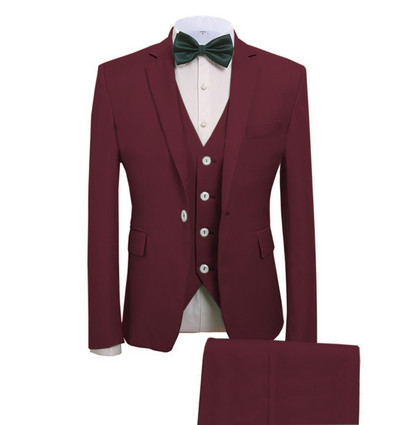 Costume pentru bărbați 3 piese costume de afaceri mire verde mentă nobil gri alb smoking pentru costum de nuntă formal (blazer + pantaloni + vestă)