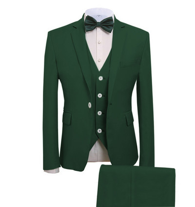 Costume pentru bărbați 3 piese costume de afaceri mire verde mentă nobil gri alb smoking pentru costum de nuntă formal (blazer + pantaloni + vestă)