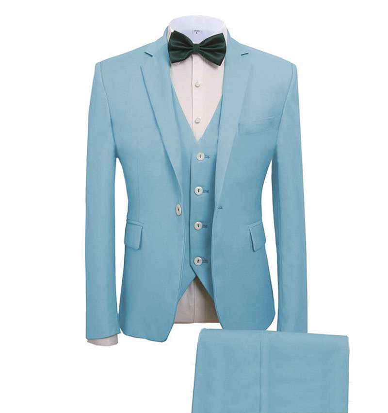 Costume pentru bărbați 3 piese costume de afaceri mire verde mentă nobil gri alb smoking pentru costum de nuntă formal (blazer + pantaloni + vestă)