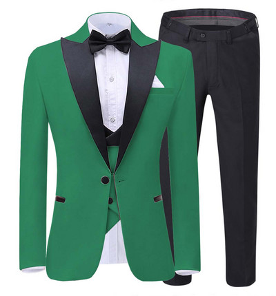 Costum pentru bărbați la modă nouă 2020, 3 piese, șal, rever, smoking, pentru nuntă, petrecere (Blazer+vestă+pantaloni)
