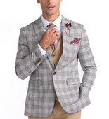 2022, la modă, pentru bărbați, 3 bucăți, în carouri, costum formal de afaceri cu rever, smoking în stil britanic pentru nuntă (Blazer + vestă + pantaloni)