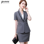 Kiváló minőségű Naviu női öltönyök nyári rövid ujjú üzleti temperamentum formális karcsú blézer és szoknya irodai női munkaruha