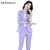 Fél ujjú tavaszi nyár hivatalos női öltönyök OL Stílusok Professzionális irodai munkaruha Balzers Nadrág szett nadrágkosztüm