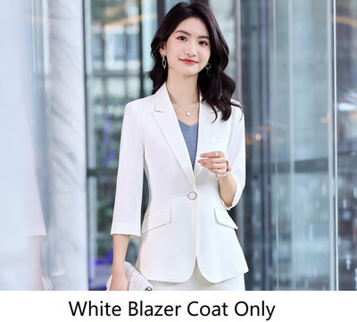 Fél ujjú tavaszi nyár hivatalos női öltönyök OL Stílusok Professzionális irodai munkaruha Balzers Nadrág szett nadrágkosztüm