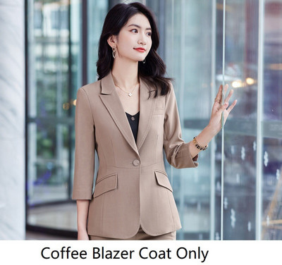 Fél ujjú tavaszi nyár hivatalos női öltönyök OL Stílusok Professzionális irodai munkaruha Balzers Nadrág szett nadrágkosztüm