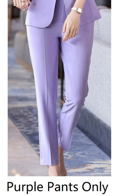 Fél ujjú tavaszi nyár hivatalos női öltönyök OL Stílusok Professzionális irodai munkaruha Balzers Nadrág szett nadrágkosztüm