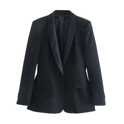 GetSpring női blézer nadrág öltöny szett egygombos fekete női öltöny kabát magas derekú hosszú nadrág kétrészes készletek blézer öltöny 2022