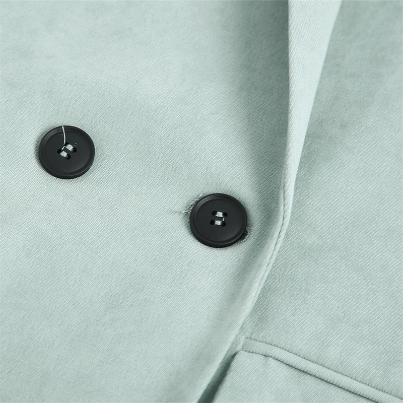 KEYANKETIAN ZA női kabát 2022 tavaszi új divat puha laza alkalmi blézer retro hosszú ujjú zsebes női kabát elegáns