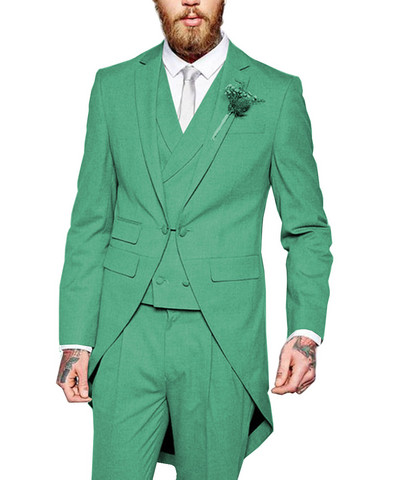 Férfi öltönyök három részes, vékony szabású szürke/kék/fekete öltöny üzleti vőlegény dzseki szmoking esküvői bál estére (blézer+mellény+nadrág)